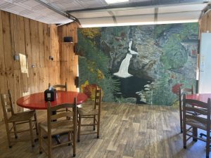mural painting of linville falls