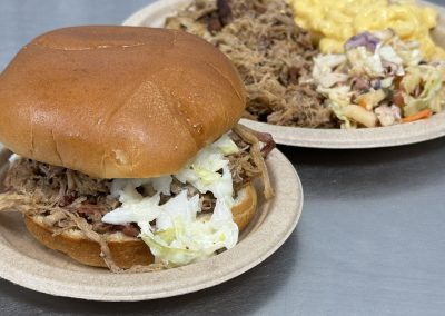pull pork sandwich and pulled pork plate