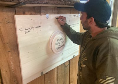 veterans writing on soon to be table tops