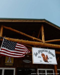American flag at mountain boomer restaurant