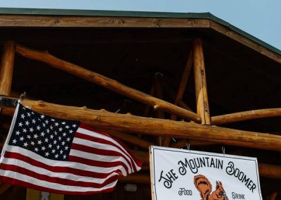 American flag at mountain boomer restaurant