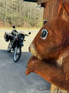 motorcycle and mountain boomer