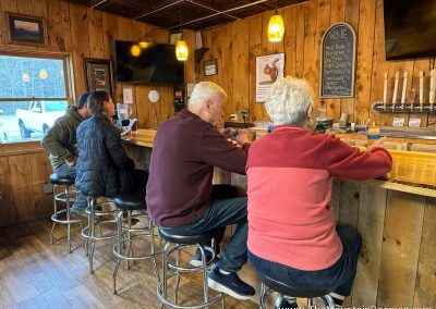 drinking beer at the bar