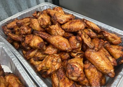 tray of smoked chicken at mountain boomer