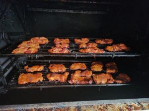 smoking chickens